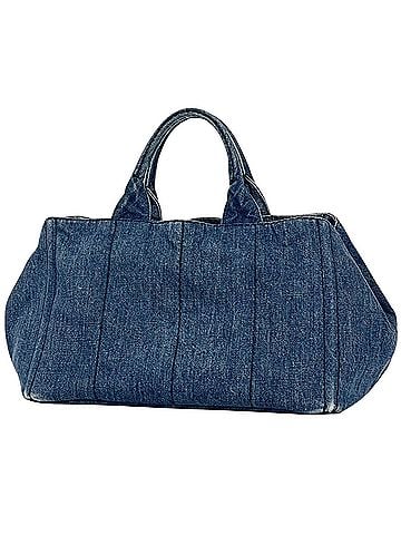 Prada Prada Canapa Tote 2-Way Denim Navy Women's (view 1)