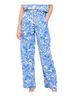 Old Navy 100% Linen Floral Blue White Casual Pants Size L - photo 1