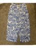 Old Navy 100% Linen Floral Blue White Casual Pants Size L - photo 3