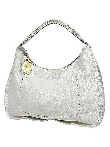 Fendi Fendi Selleria Shoulder Bag, Leather, White, 8BR582, Women's (view 1)
