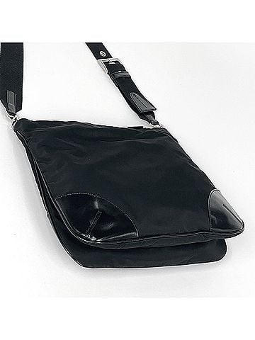 Prada Prada PRADA Logo Plate Shoulder Bag Nylon Nero (Black) Women's (view 2)