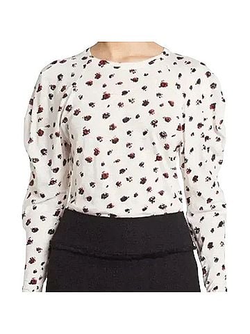 Proenza Schouler Leg Of Mutton Sleeve Jersey Top Long Sleeve T-Shirt (view 1)