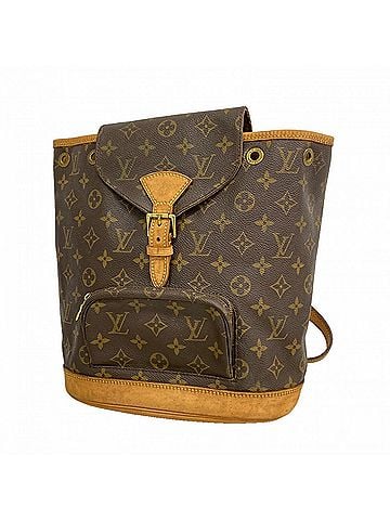 Louis Vuitton Louis Vuitton Monogram Montsouris MM Backpack (M51136) Brown - Women's (view 1)