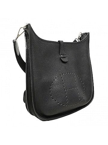 Hermès Hermes Evelyne 3PM Shoulder Bag, Taurillon Clemence Leather, Black, X Stamp, Women's (view 2)