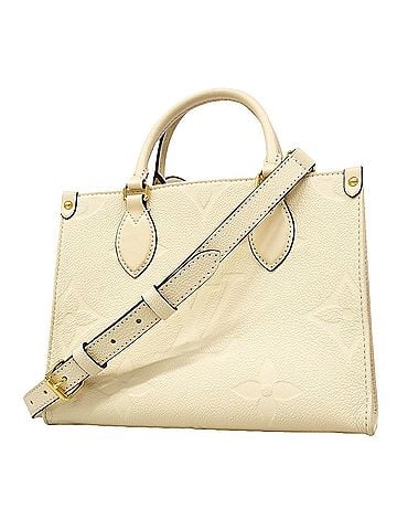 Louis Vuitton Louis Vuitton Monogram Empreinte OnTheGo PM Handbag M46569 Cream 2-way bag for women (view 1)