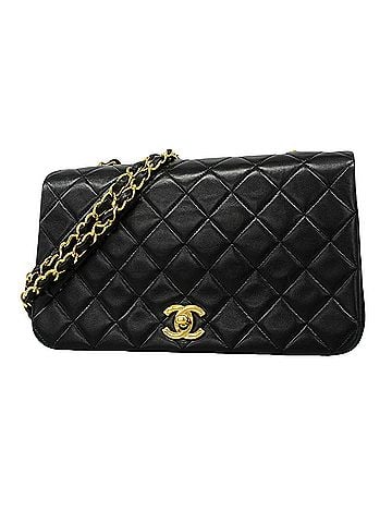 Chanel Chanel Matelassé Chain Shoulder Bag, Lambskin, Black, Women's (view 1)