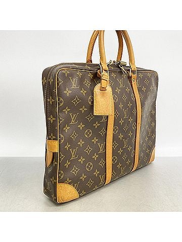Louis Vuitton Louis Vuitton Monogram Portedocuments Voyage Bag M53361 Brown Men's (view 2)