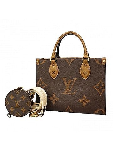 Louis Vuitton Louis Vuitton Monogram Giant Reverse OnTheGo PM Handbag M46373 Brown 2-way bag for women (view 1)