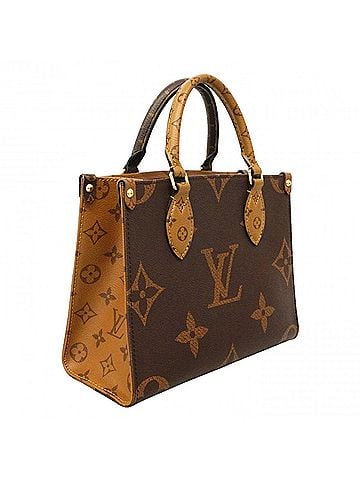 Louis Vuitton Louis Vuitton Monogram Giant Reverse OnTheGo PM Handbag M46373 Brown 2-way bag for women (view 2)