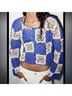 Zara Graphic Blue Ivory Sweater Vest Size M - photo 4