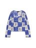 Zara Graphic Blue Ivory Sweater Vest Size M - photo 1
