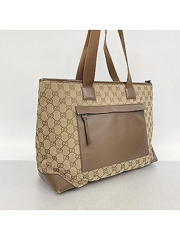 Gucci Gucci GG Canvas Tote Bag 34339, Brown Canvas, Women's (view 2)