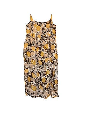 Rebecca Taylor Lemon Print A-Line Dress Casual Dress (view 1)