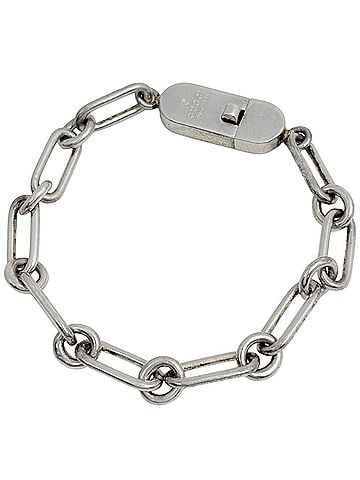 Gucci Gucci logo chain bracelet, sterling silver (925), women's. (view 1)