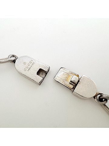 Gucci Gucci logo chain bracelet, sterling silver (925), women's. (view 2)