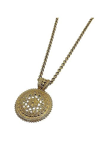 Christian Dior Christian Dior logo necklace, CD, round circle, long, gold plated, for women. (view 1)