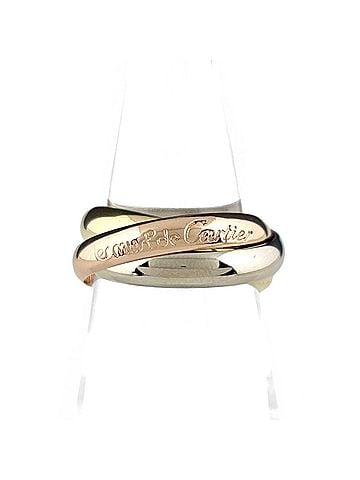 Cartier Cartier Trinity Ring, available in yellow gold (YG), pink (PG), and white (WG). Three-color design, 750 gold, for women. (view 1)