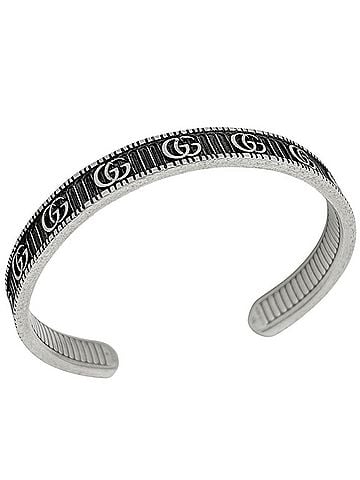 Gucci Gucci GG Marmont Bangle, Double G, Sterling Silver 925, Silver, Women's (view 1)