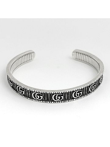 Gucci Gucci GG Marmont Bangle, Double G, Sterling Silver 925, Silver, Women's (view 2)