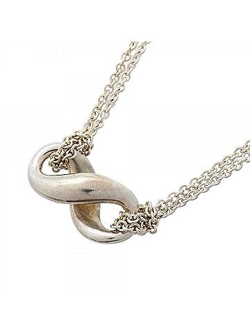 Tiffany & Co. Tiffany &amp; Co. Infinity Double Chain Necklace, Sterling Silver 925, Women's (view 1)