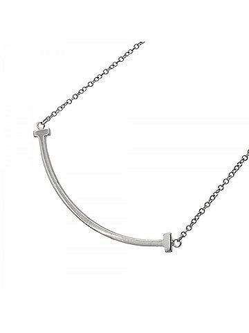 Tiffany & Co. Tiffany &amp; Co. T Smile Small Necklace, 18K White Gold, Women's (view 1)