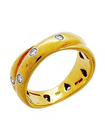 Tiffany & Co. Tiffany &amp; Co. Dots Twist Ring, 18K Yellow Gold with Diamonds (Women's) (view 1)