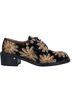 Laurence Dacade Floral Black Gold Flats Size 10 - photo 3