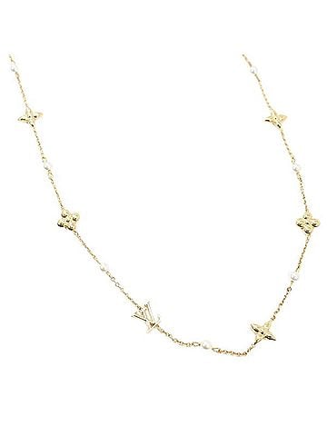Louis Vuitton Louis Vuitton Sautoir Louisa Necklace M01579 Women's Gold Long Chain T5051 (view 2)
