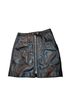 Diane von Furstenberg Black Leather Skirt Size 4 - photo 1