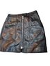Diane von Furstenberg Black Leather Skirt Size 4 - photo 2