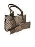Dooney & Bourke Print Gray Black Leather Tote One size - photo 1