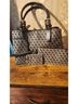 Dooney & Bourke Print Gray Black Leather Tote One size - photo 4