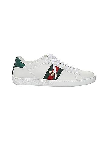 Gucci White Embroidered Ace Sneakers (view 1)