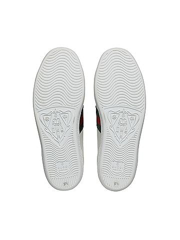 Gucci White Embroidered Ace Sneakers (view 2)