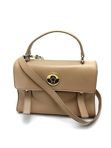 Saint Laurent SAINT LAURENT Saint Laurent Paris 368229 Muse Toe Handbag Shoulder Bag Leather Women's Beige (view 1)