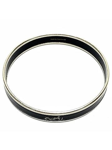 Hermès HERMES Fan Caleche Enamel PM Bracelet Accessory Bangle Metal Ladies Black (view 2)