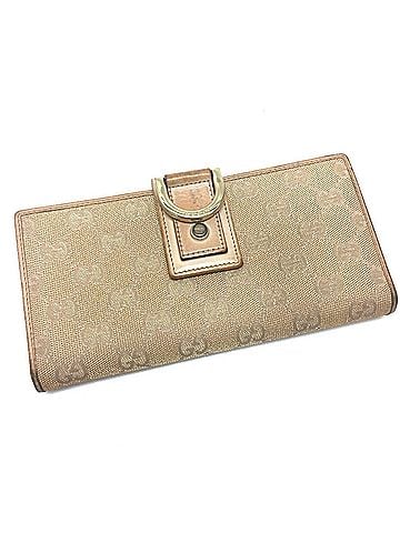 Gucci GUCCI 141412 Bi-fold long wallet NEW ABBEY GG canvas pink beige ladies (view 1)