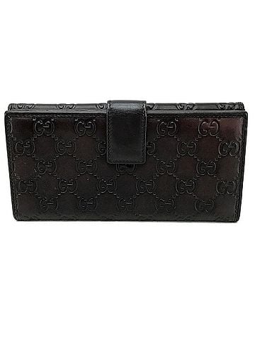 Gucci GUCCI 256933 Double Tri-fold Wallet MAYFAIR Guccissima Long Shima Leather Dark Brown Women's (view 2)