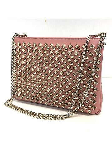 Christian Louboutin Christian Louboutin Trilby Large New Studs Bag Chain Shoulder Leather Women's Pink (view 1)