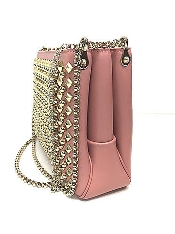 Christian Louboutin Christian Louboutin Trilby Large New Studs Bag Chain Shoulder Leather Women's Pink (view 2)