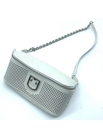 FURLA FURLA Studded Isola Chain Waist Bag Body Leather Women's White x (view 1)