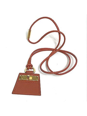 Hermès HERMES Mon Petit Kelly PM Necklace Leather Women's Brown (view 1)