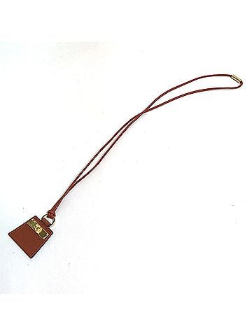Hermès HERMES Mon Petit Kelly PM Necklace Leather Women's Brown (view 2)