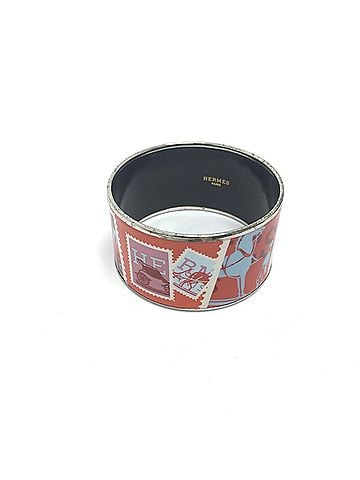 Hermès HERMES Hermès TGM Enamel Cloisonné Bangle for Men, Orange (view 1)