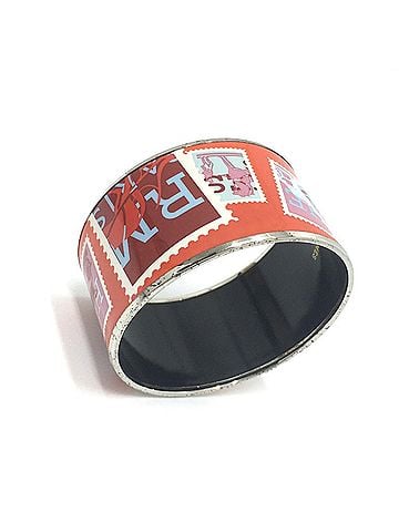 Hermès HERMES Hermès TGM Enamel Cloisonné Bangle for Men, Orange (view 2)