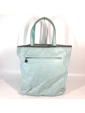 Stella McCartney Stella McCartney Shaggy Deer Chain Large Tote Bag in Faux Leather, Mint Green (view 1)