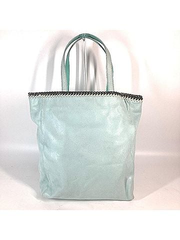 Stella McCartney Stella McCartney Shaggy Deer Chain Large Tote Bag in Faux Leather, Mint Green (view 2)
