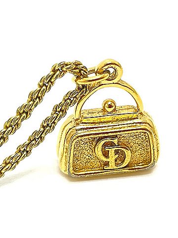 Christian Dior Christian Dior Dior CD bag motif necklace GP ladies gold KS-210907-34 (view 1)