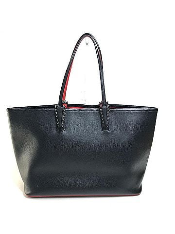Christian Louboutin Christian Louboutin 1175113 Large Cabata Shoulder Bag/Tote Bag in Leather, Unisex, Black and Red (view 2)