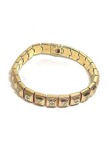 Louis Vuitton LOUIS VUITTON M64650 Nanogram Tennis Bracelet in Gold for Women (view 1)